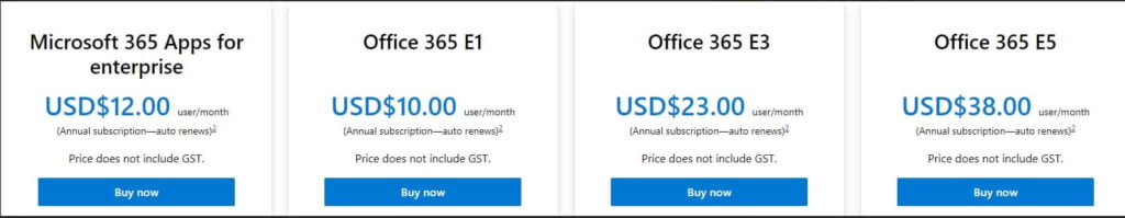 Bytefora: Microsoft 365 and office prices